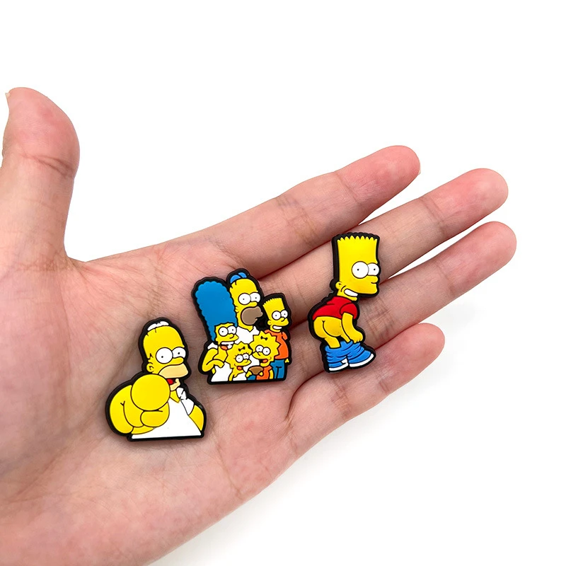 Simpson Series Shoe Charms Set – Cute Kawaii PVC Sandal Accessories