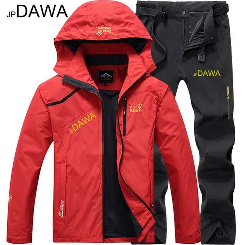 JP Dawa Autumn/Winter Fishing Jacket Mountaineering Jungle Crossing Long Pants Men Windproof Waterproof Fishing Suit
