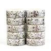 2023 NEW 1PC 10M Decor More Neutral Leaves Grid Washi Tape Set for Scrapbooking Planner Adhesive Masking Tape Cute Stationery 5