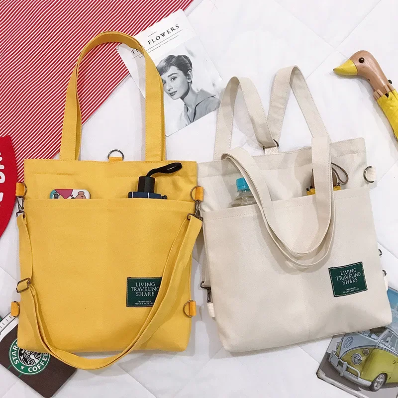 Canvas Handbags Woman Cosmetic Bag Large Capacity Zipper Storage Bag Shopping tote bags