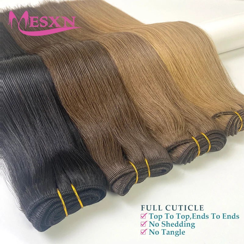 Human Hair Wefts Extensions Hair Weft Real Human Natural Straight Weaving Bundles 50g 14"-24"