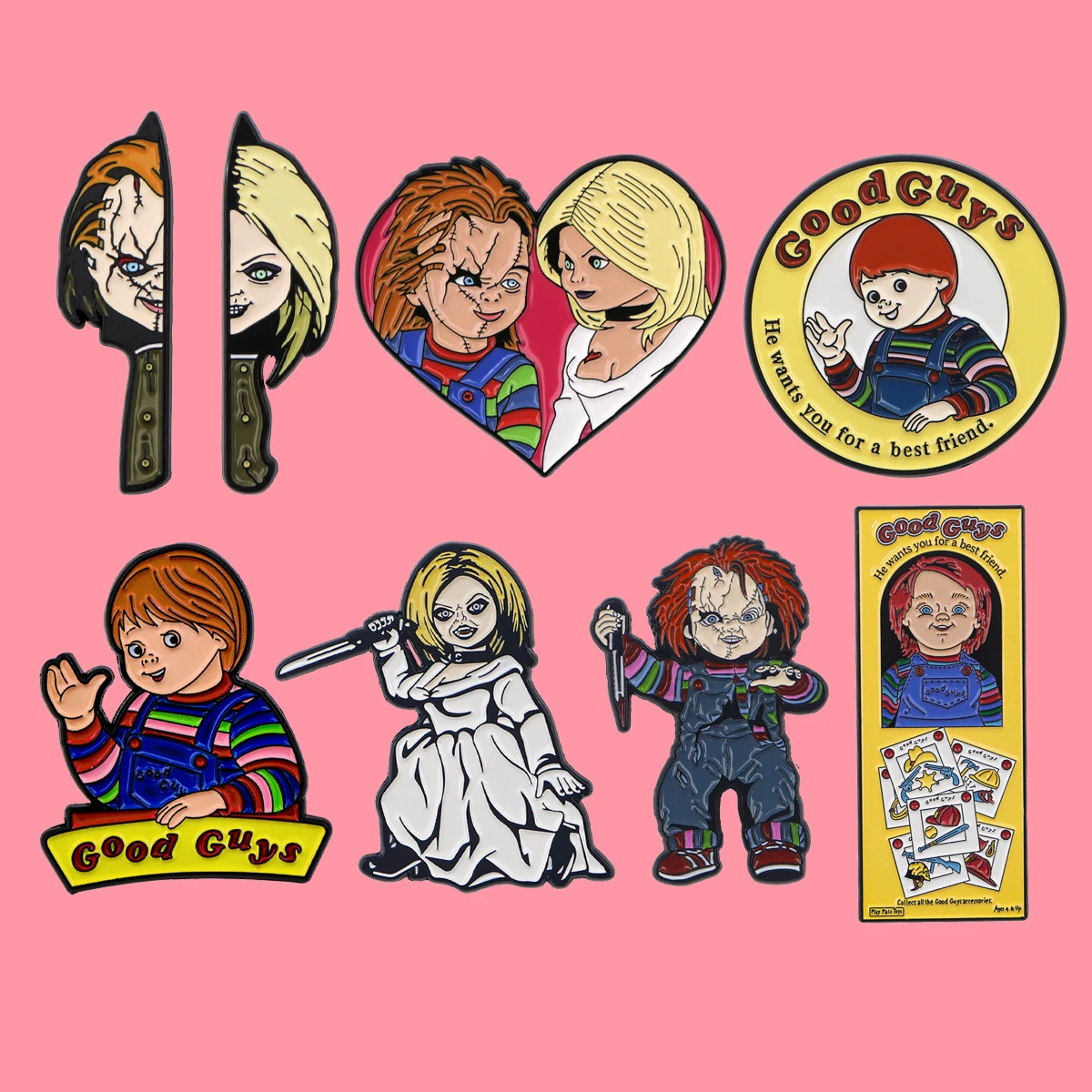 Horror Film Charaktere Emaille Pins Cartoon Abzeichen Metall Revers Brosche Für Rucksäcke Broschen Mode Schmuck Zubehör Geschenke