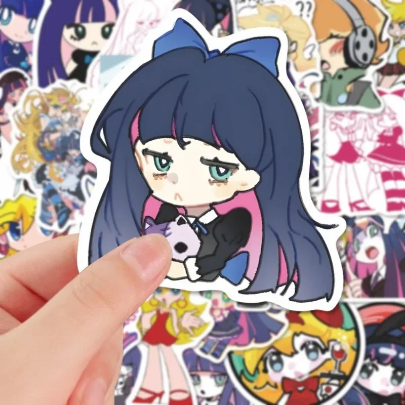 Panty & Stocking Anime Transfer Sticker Photo Childrens Stationery Wallpaper Perimeter DIY Computer Phone Case Handbook Sticker