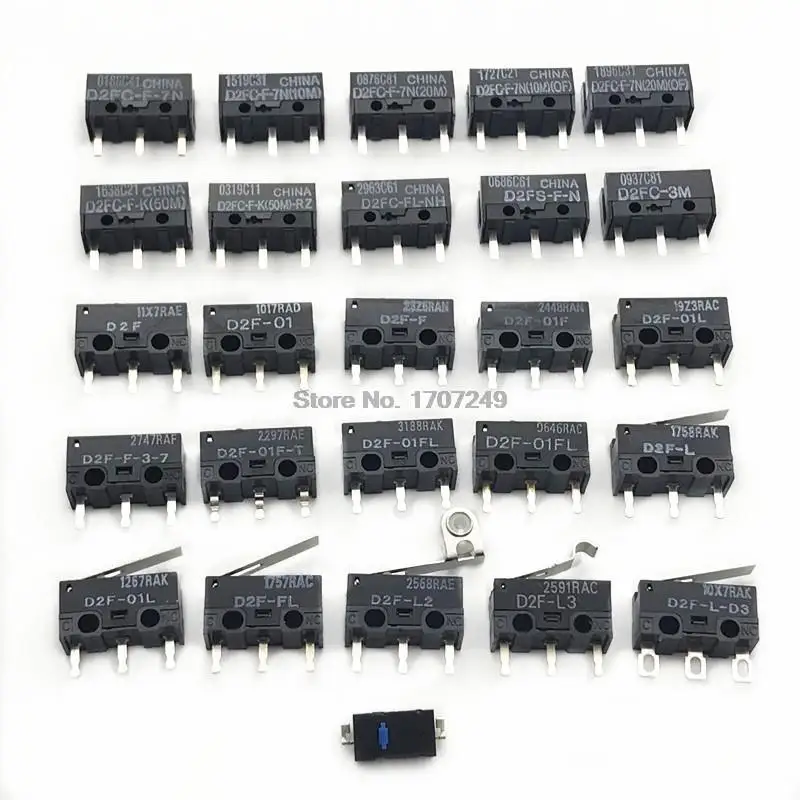 10Pcs New original micro switch D2FC D2FC-F-7N 10m 20m OF D2FC-F-K(50M) D2F D2F-F D2F-01 D2F-01L D2F-01FL D2F-01F-T D2F-F-3-7