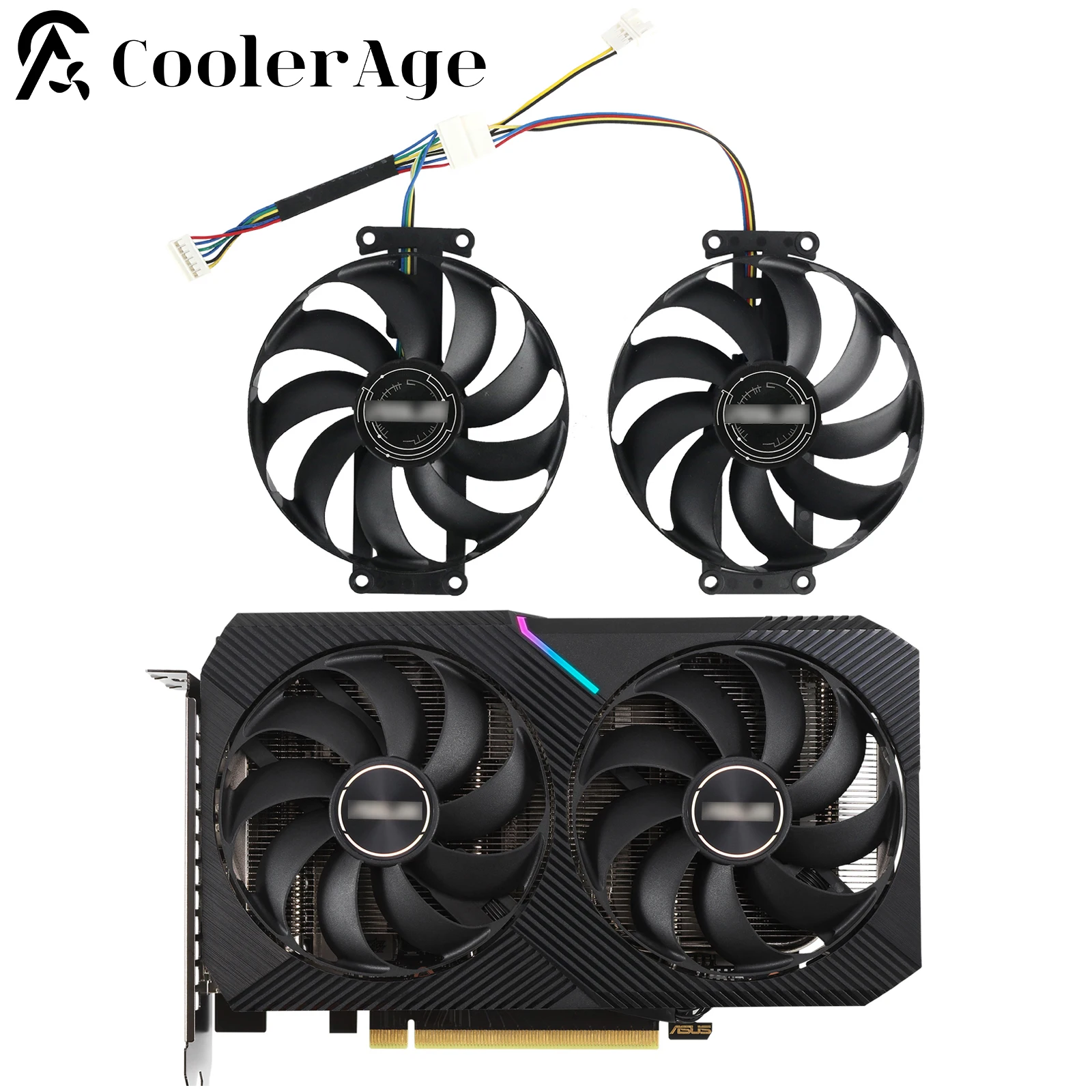 Ventilador de Refrigeração da Placa Gráfica Original Asus Geforce Rtx 2060 2070 Dual Mini oc Gtx 1660 Super 87 mm Fdc10h12s9-c Pla09215s12h Novo