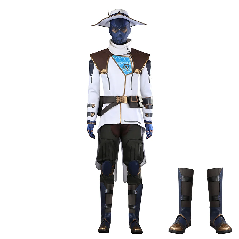 

Valorant Cypher Cosplay Costume Men Disguise Full Set Clothing Halloween Carnival Part Suit