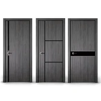 Residential Fashionable Cleanable undeformed oak Noise preventive Eco-Friendly WPC slab sound proof interior Composite wood door 2