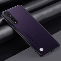 Luxury Leather Matte Silicone Shockproof Phone Case, Protective Cover for Find X2 Pro (Purple)