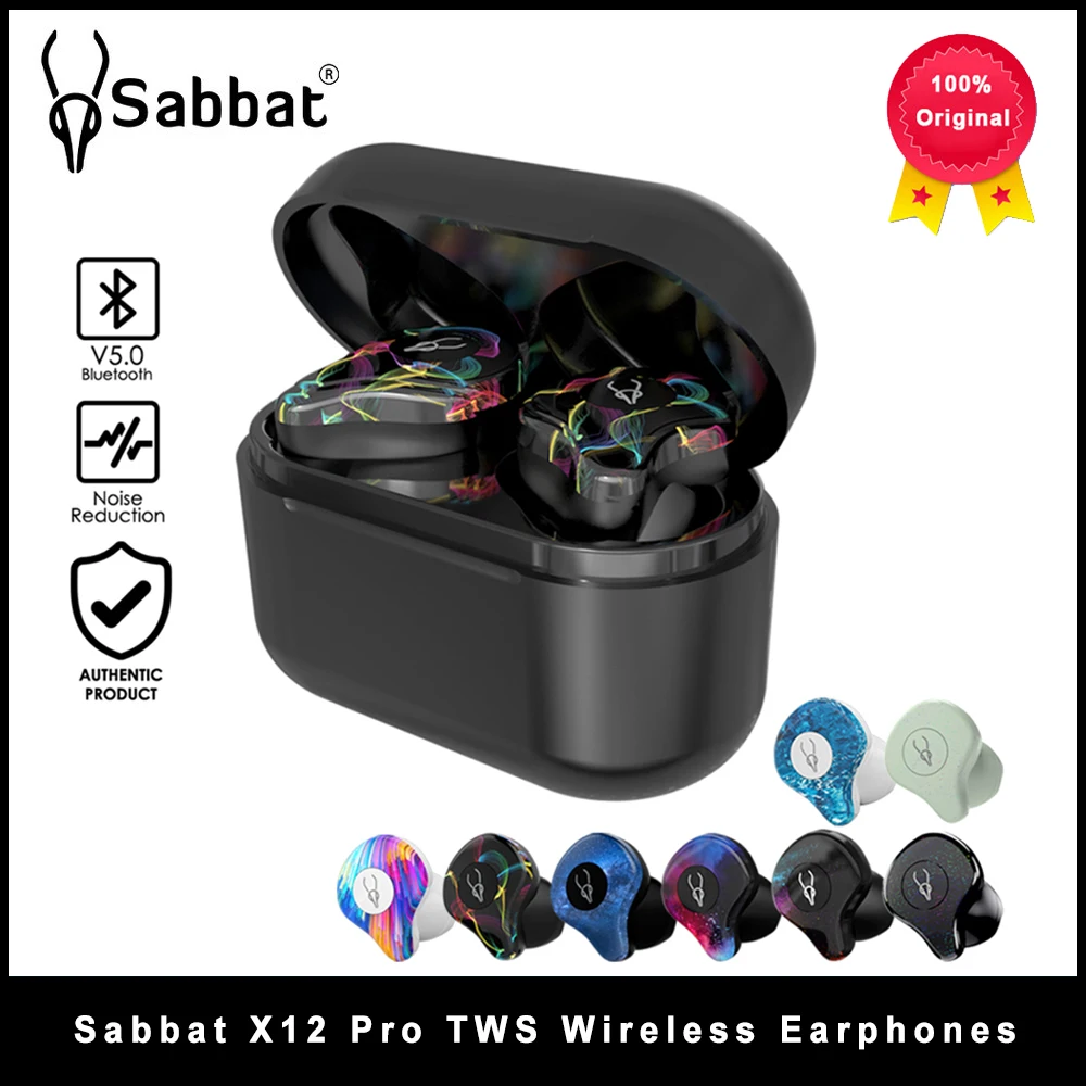 Docooler Sabbat X12 Pro TWS Drahtlose Bluetooth V5.0 Kopfhörer Halb In-Ear Headsets wasserdichte Sport-Ohrhörer Auto-Pairing mit 750mAh Ladebox 