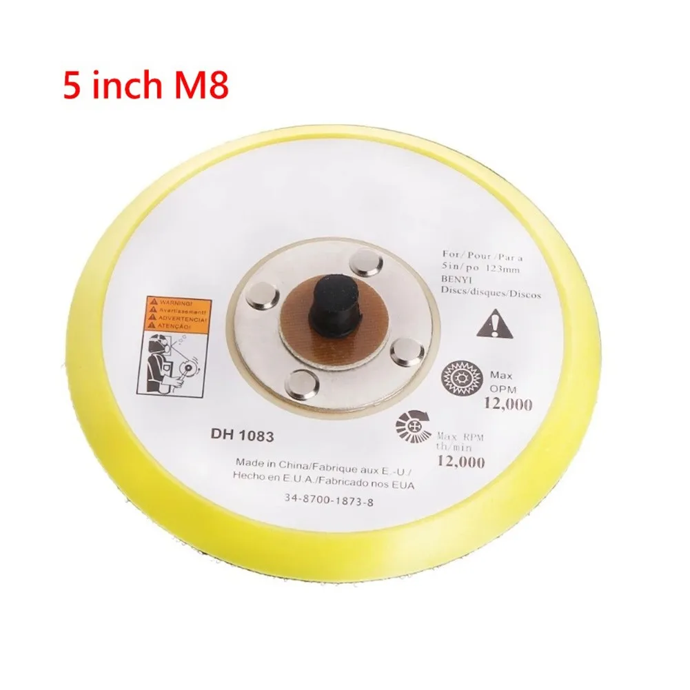 

2/3/5 Inch Polishing Sanding Disc M6/M8 Backing Pad Hook And Loop Backer Plate Polishing Pad For Pneumatic Sander Power Tool