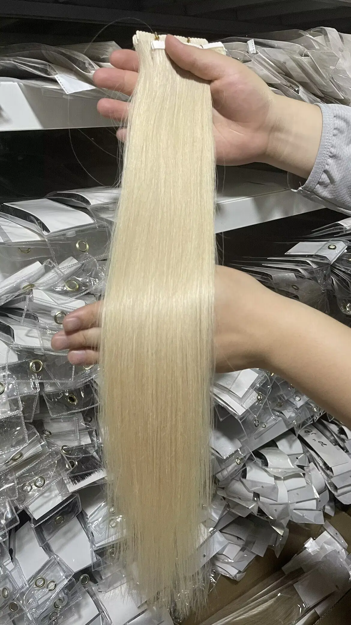 Classic Coda Straight European Remy Invisible Tape In Human Natural Hair Extensions Seamless Blonde Tape Hair 22'' 10pcs 30g
