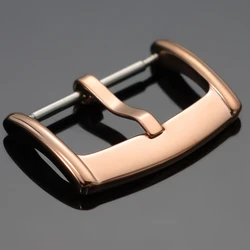 Premium Stainless Steel Metal Watch Band Buckles - Silver, Black, Rose Gold Options - 20mm (Rosegold)
