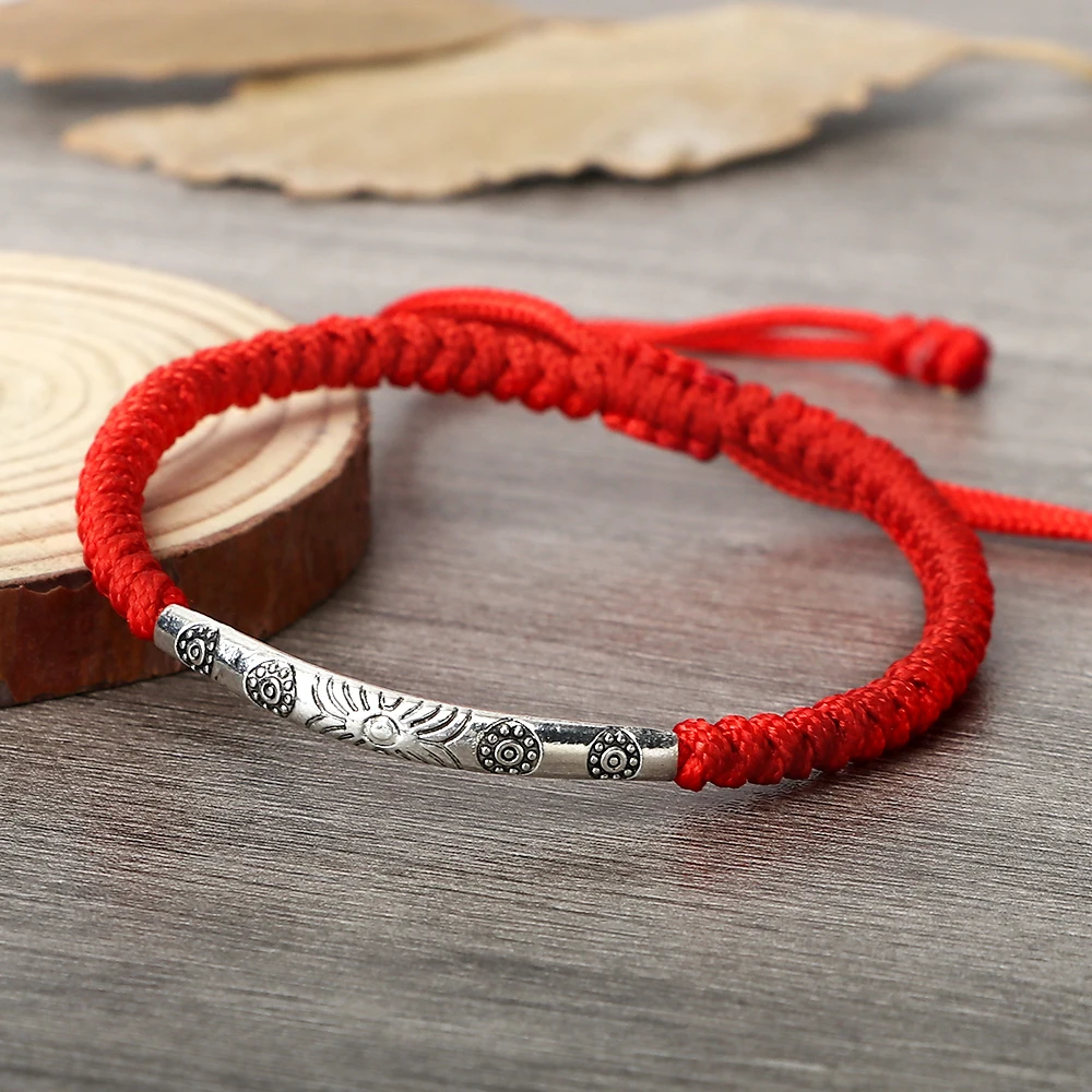 Lucky Adjustable Amulet Weave Tibetan Red Rope With Ceramic Beads Weave  Bangle Red String Bracelet – the best products in the Joom Geek online store