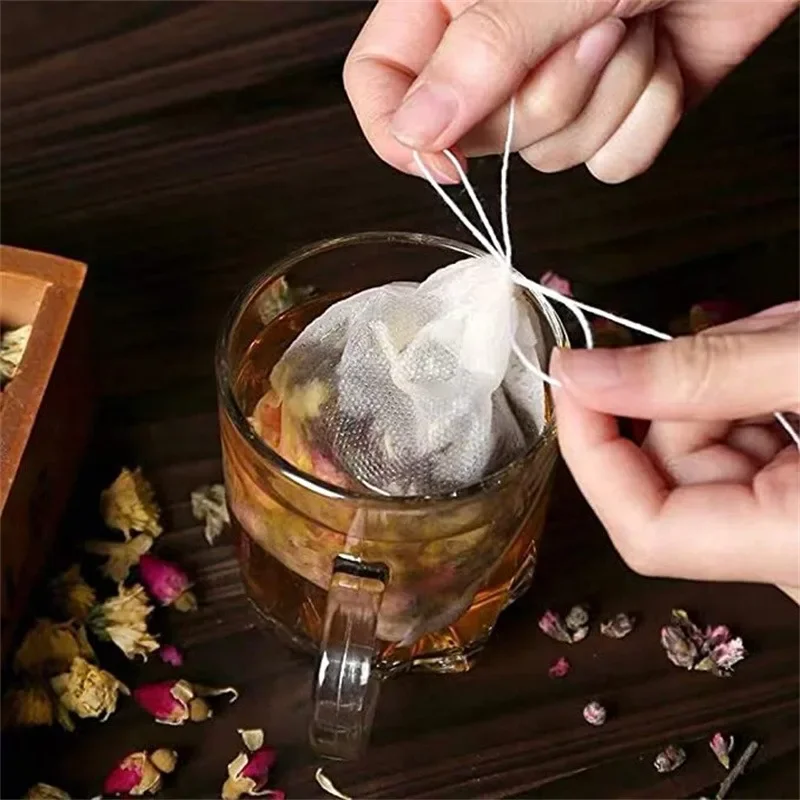100pcs Non-woven Fabric Bags for Brewing Tea Disposable Boiling Filtering Bags Boiling Soup Brine Tea Packaging Filter disposable tea bags disposable tea filter bags