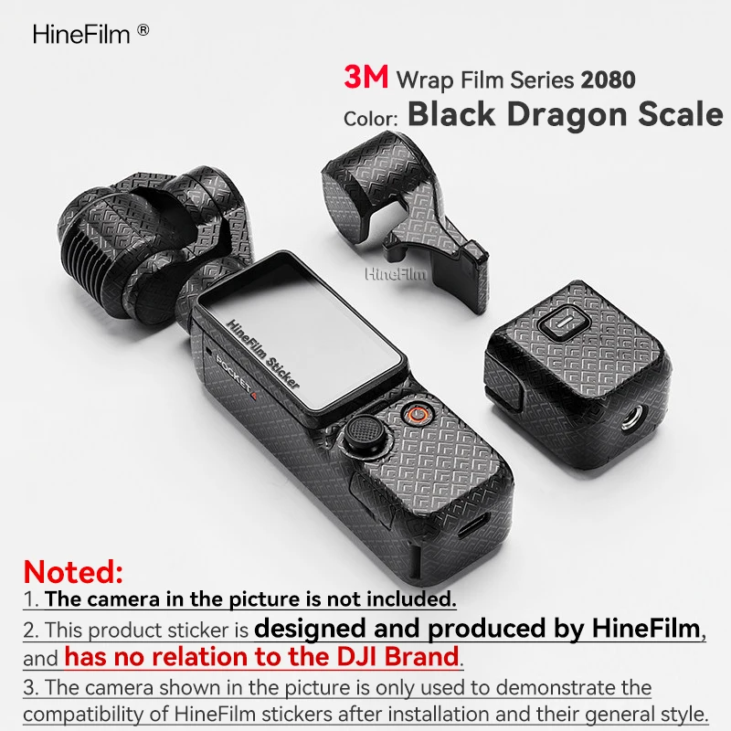 Hinefilm Pocket4용 스킨 보호 필름 DJI Pocket 4 프리미엄 데칼 스킨 포켓 4 스티커 스크래치 방지 랩 커버