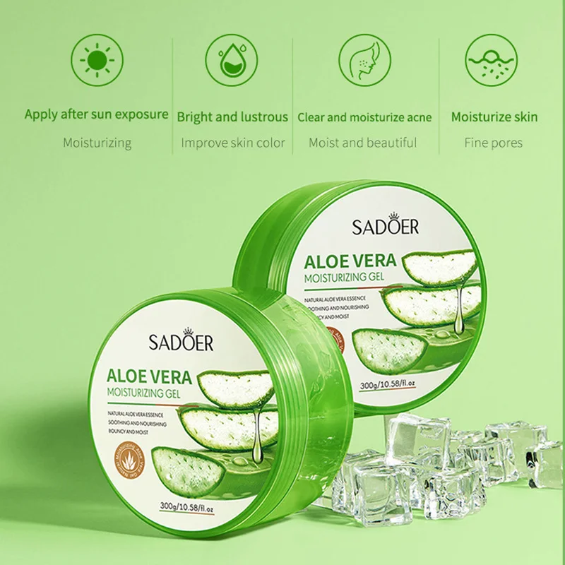 SADOER Aloe Vera Gel Creams Hydrating Brightening Nourishing Firming Moisturizing Face Cream Facial Skin Care Products 300g