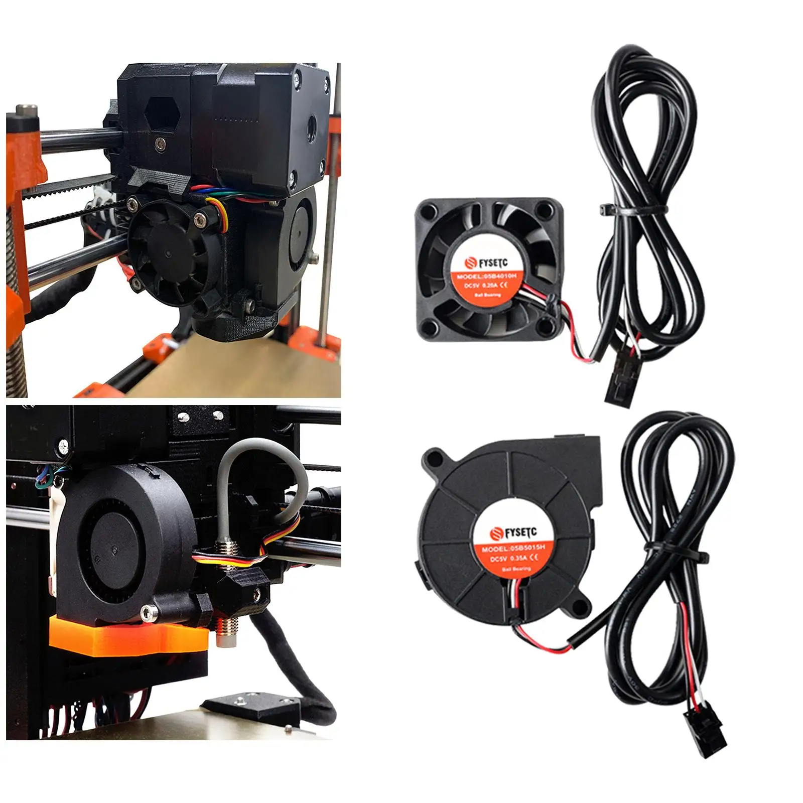 4010 5015 멋진 송풍기 팬 3D 프린터 DIY 부품 750mm 케이블 교체 어셈블리 i3 MK3S 용 DC 팬 터보 팬 설치가 용이