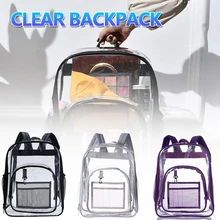 

Transparent Backpack Women Backpack Waterproof PVC Bag Female Fashion College Students Transparent Sequin Bag