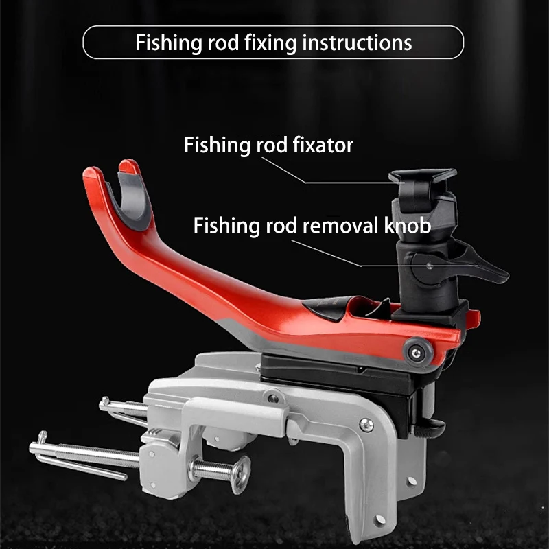 KASE Original Boat Fishing Rod Holder 0 to16cm Width adjustable 360 Degree Rotation Aluminum Alloy Boat Fishing Rod Keeper