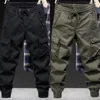 Loose Fit American Style Casual Work Pants for Men Solid Color Spring Autumn Trendy Brand Loose Cuffed Trousers