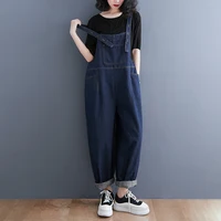 Loose Oversized Mom Jeans Overalls Women Casual Streetwear Wide Leg Denim Jumpsuit Vintage Strap Dungarees Baggy Cargo Pants - Image 5