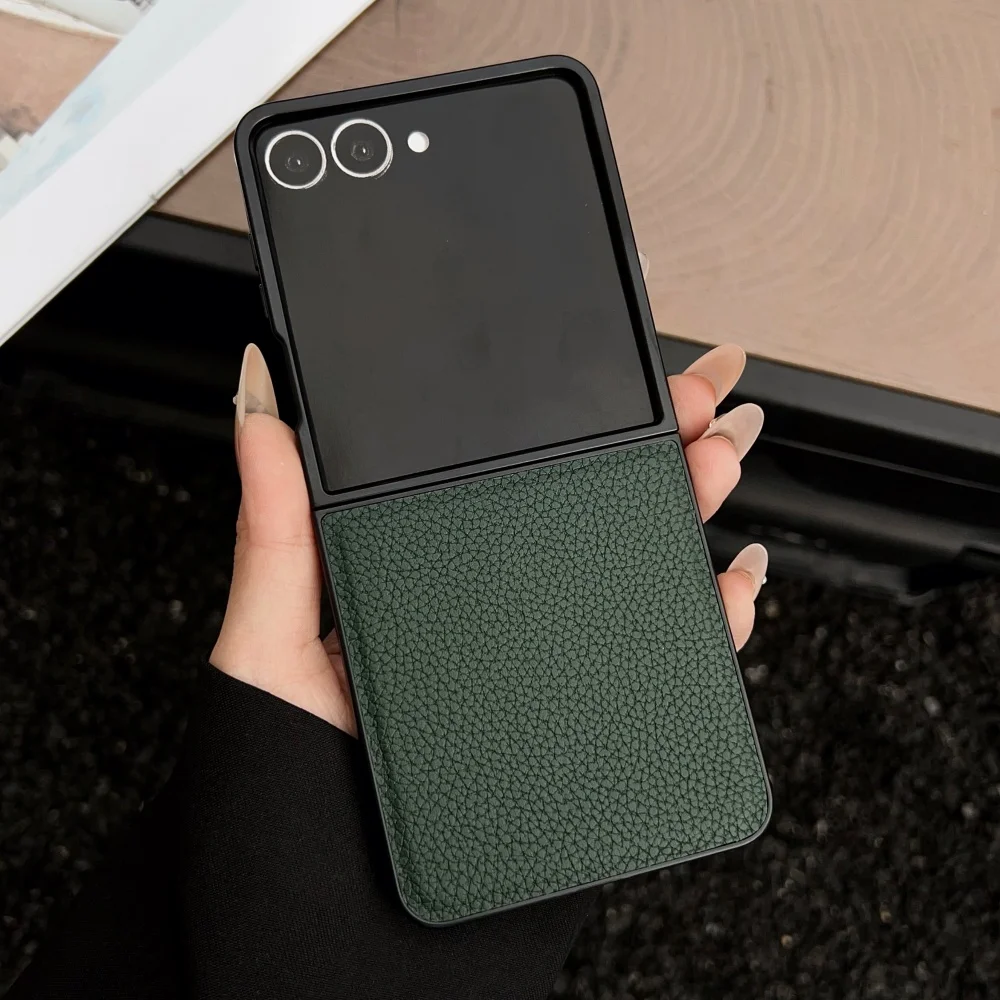 Luxurious Lychee Pattern Leather Phone Case - Shockproof Soft Cover