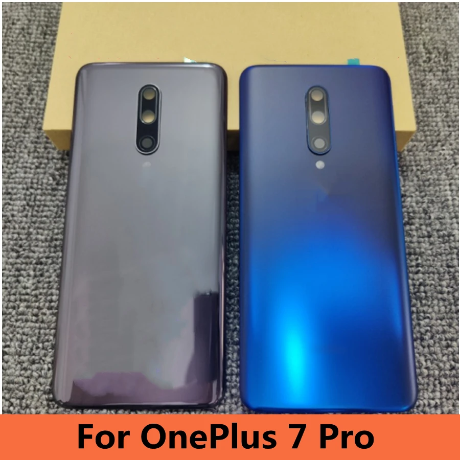

Стеклянная задняя крышка батарейного отсека для Oneplus 7 Pro 7pro, задняя панель батарейного отсека для One Plus 1 + 7 pro