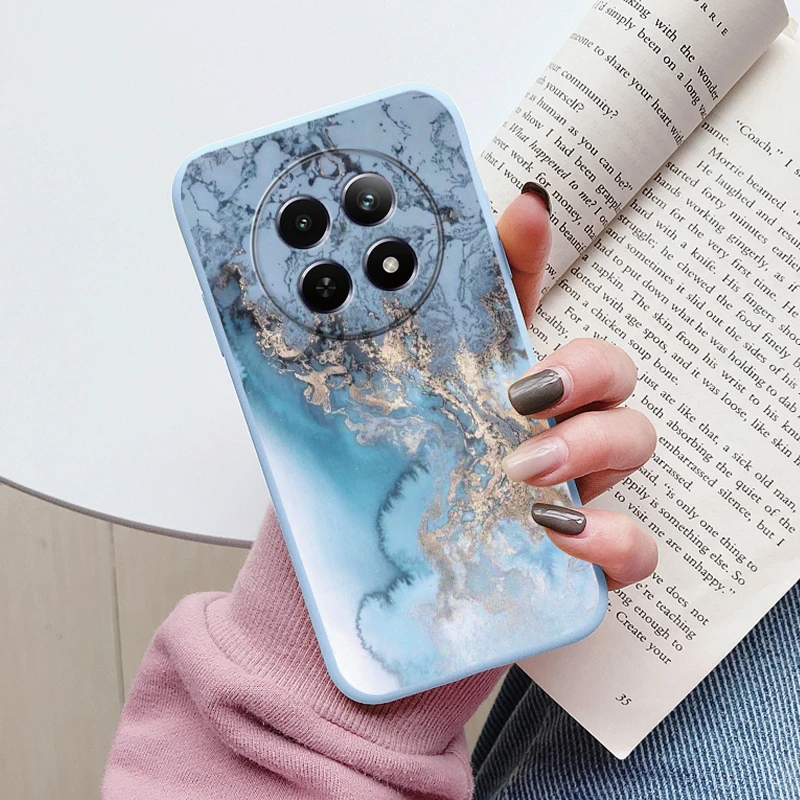 Luxury Marble Art Soft TPU Protective Back Cover - Shockproof Fashion Case