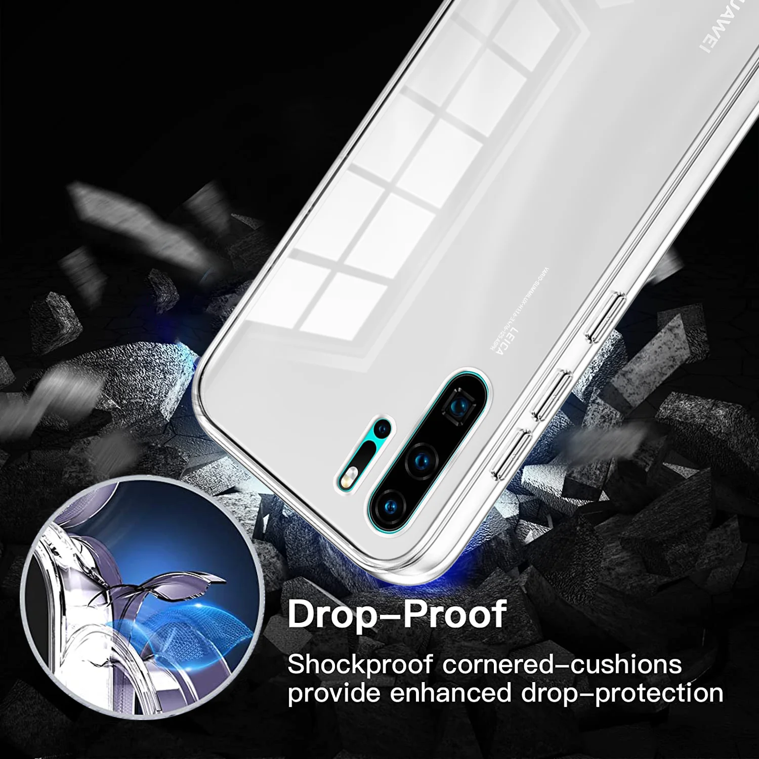 360 Full Coverage Clear Shockproof Case - Soft & Thin PC Hard Cover