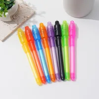 4pcs/lot Luminous Light Pen Magic Purple 2 In 1 UV Black Light Combo Drawing Invisible Ink Pen Learning Education Toys For Child 1