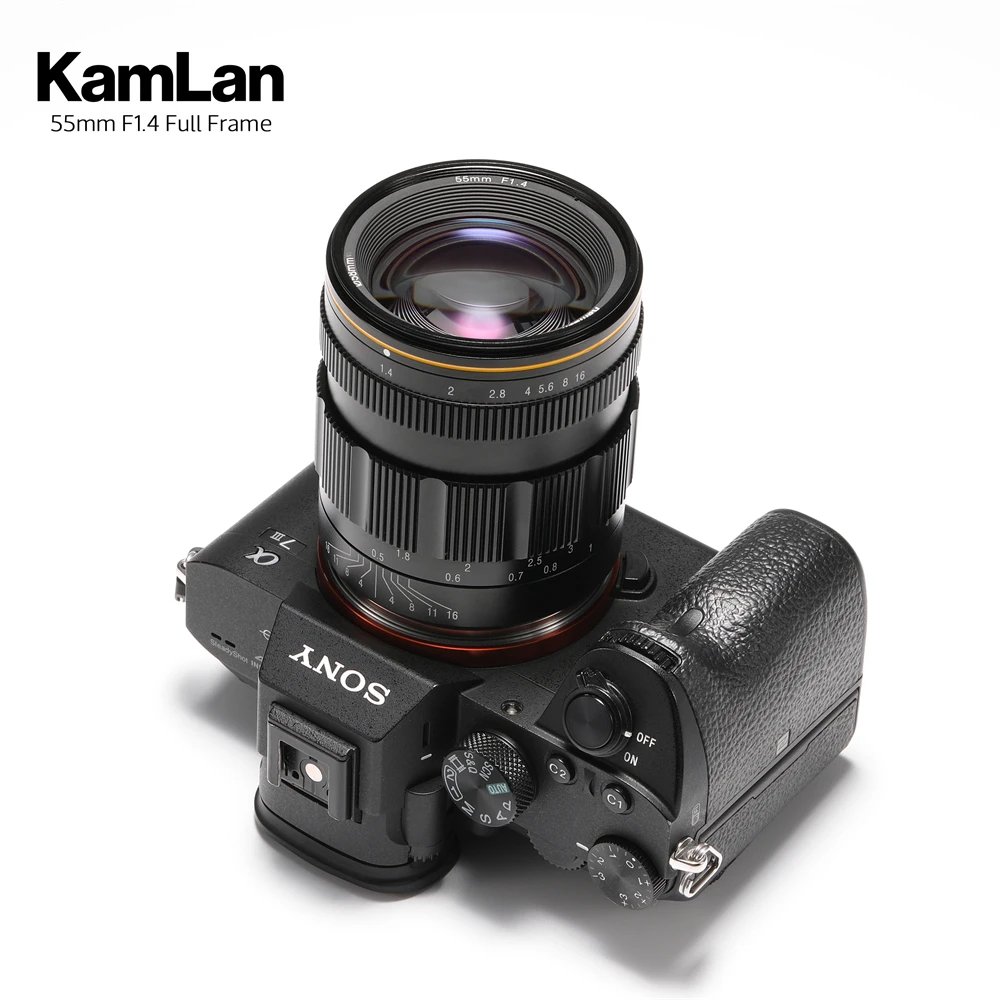 카믈란 55mm f1.4 풀프레임 렌즈 수동 초점 렌즈 ( E/ 니콘 Z/ 캐논 R 마운트 미러리스 카메라 ZVE-10 R5 R6 ZFC Z5 Z6 호환)
