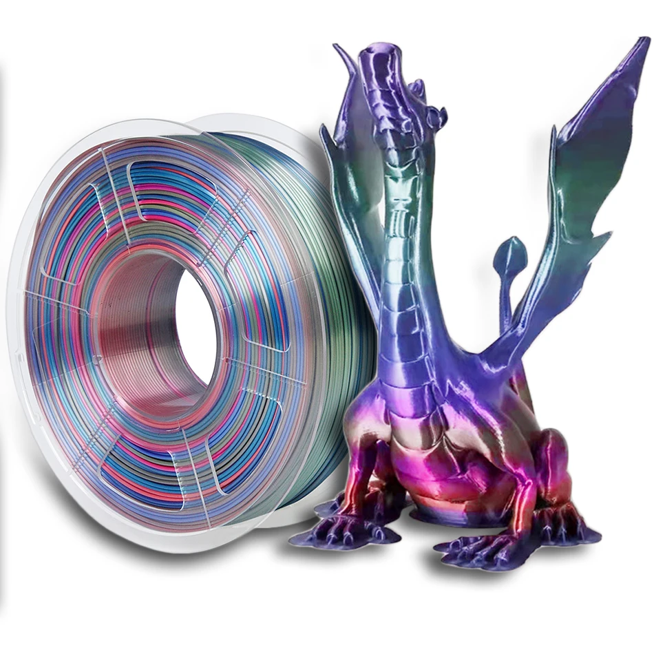 

Silk Rainbow 3D Printer Filament 3d PLA 1.75mm 1kg Sublimation Candy Macaron Universe Series Printe Material for 3D Printing