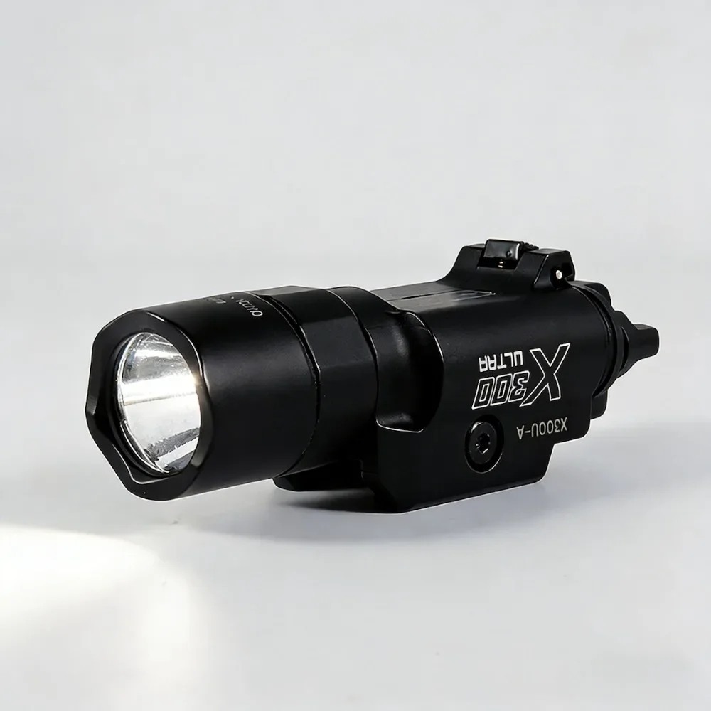 1000 루멘 전술 LED 손전등 화이트 스트로브 야외 사격용 총등 권총, 권총총, 소총용 20mm 레일 장착 가능