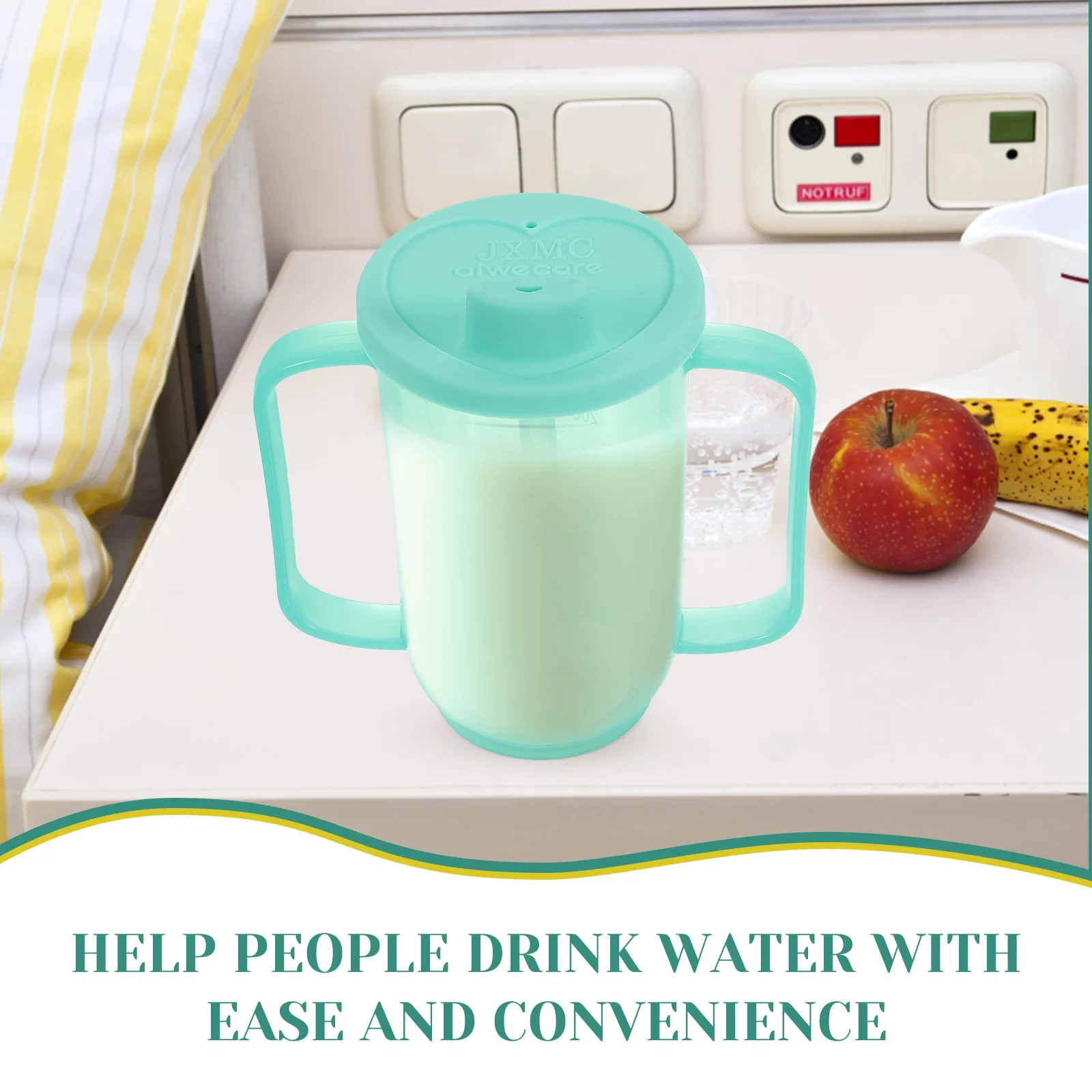 Inclined Mouth Care Cup Elderly Drinking Mug Spill Proof Water Bottle Feeding Cups Disabled Patients Unbreakable Sippy Cup For