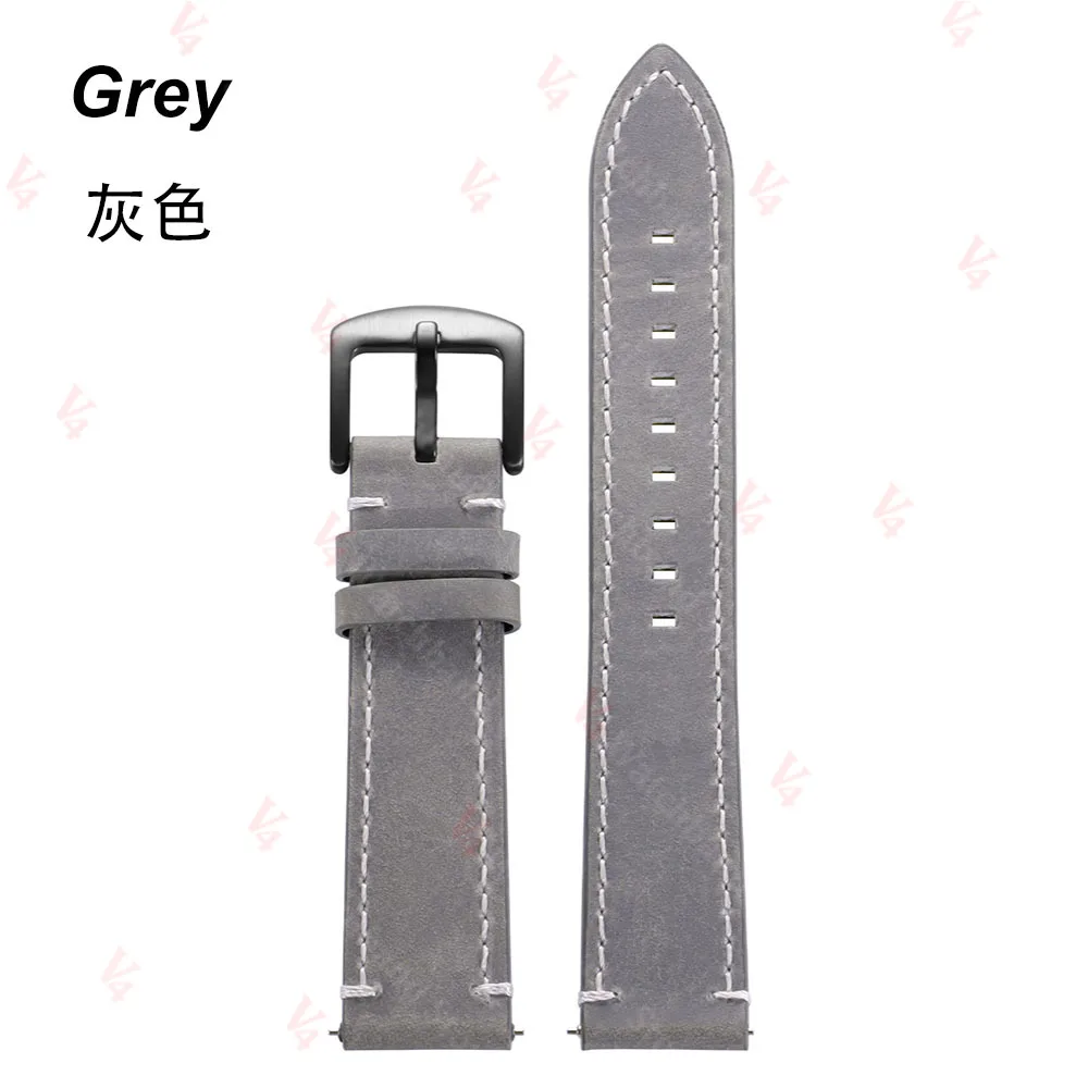 Premium 18mm Cowhide Leather Watch Strap - Vintage Style Wrist Bracelet