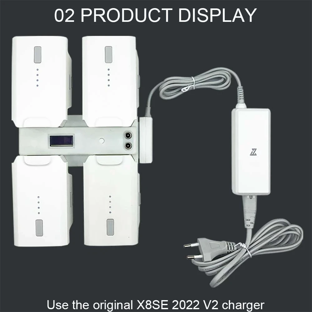 Drone Battery Charger X8SE Drone Smart Charging Manager Multi-Function Battery Maintenance Displayable Power for Fimi X8 SE V2