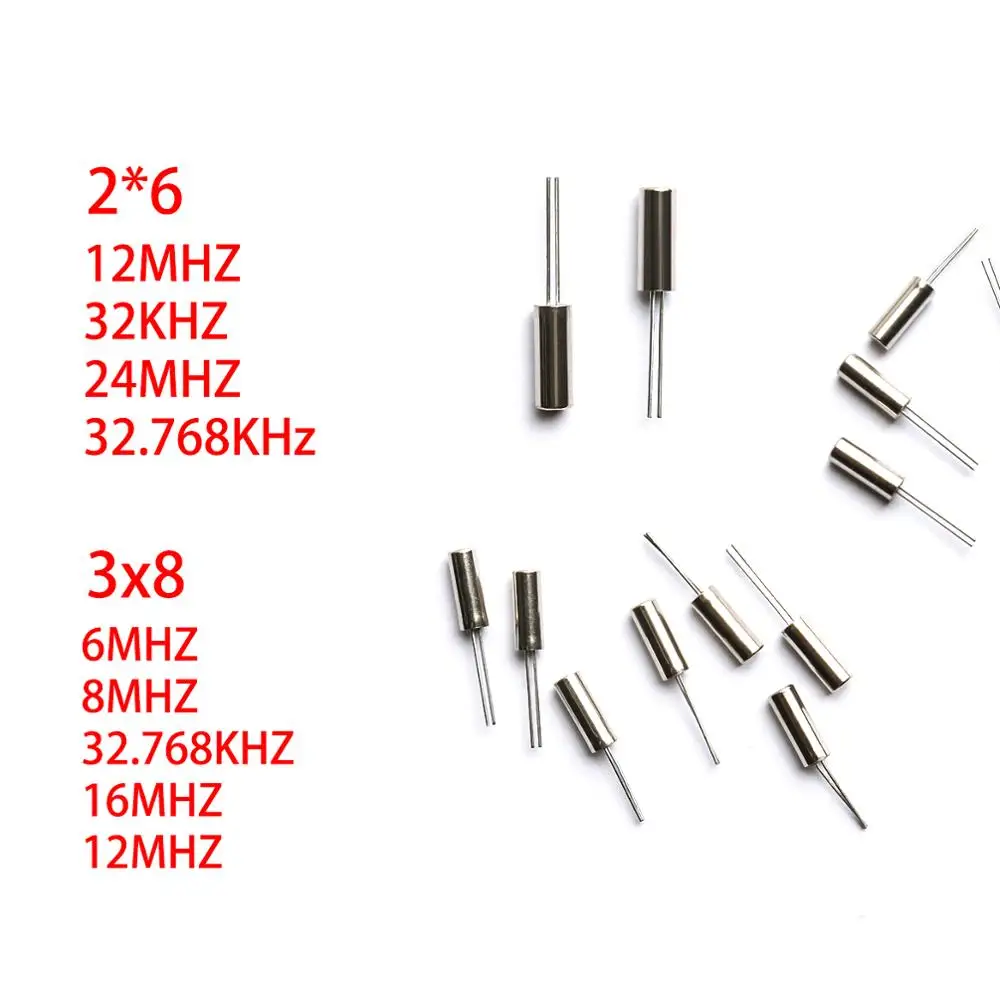 Lot De 20 Oscillateurs En Cristal (32768 Hz) 32,768 KHz 3 X 8 Mm