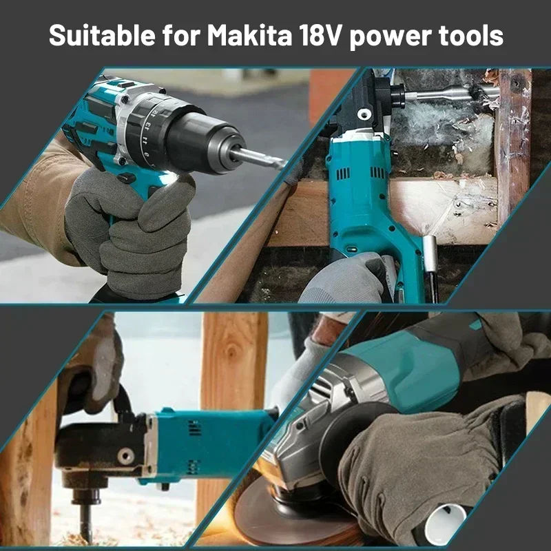 Makita power tool with battery installed