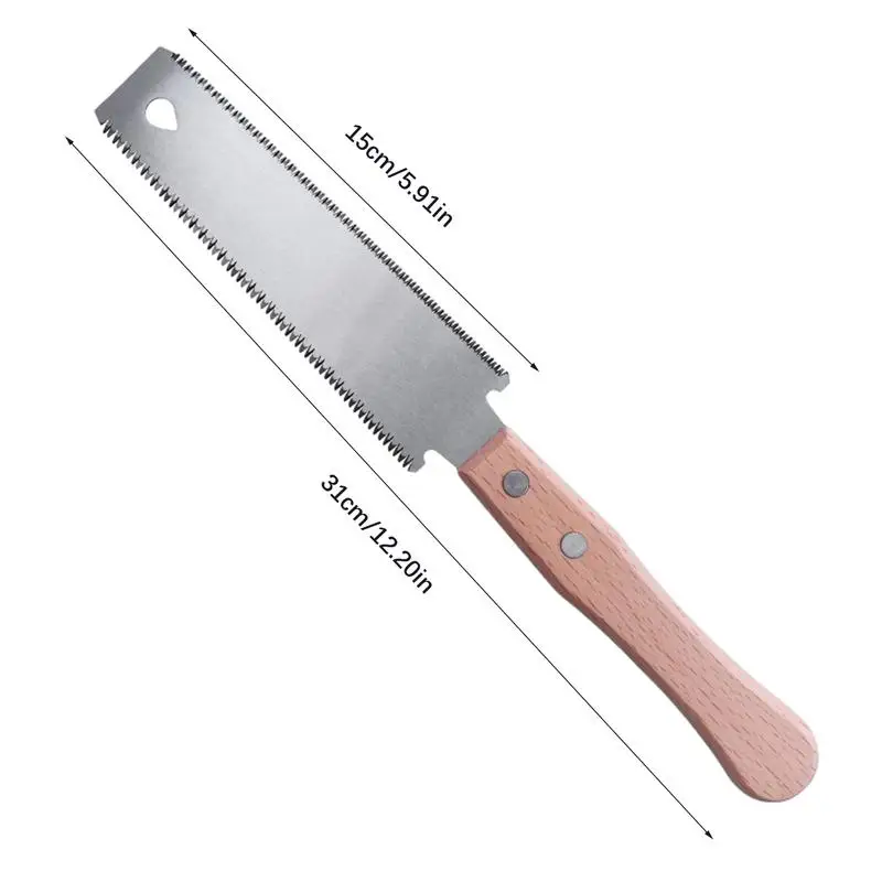 310mm Hacksaw Japanese Saw 6 Inch Double Edged Pull Saw Flexible Blade Woodworking tool Wood Cutting Handsaw Double-Sided