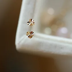 14K Gold Plated Sterling Silver Heart Earrings for Women - Elegant Minimalist Jewelry (Gold)