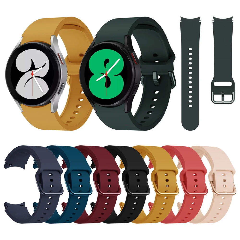 

Ремешок силиконовый для Samsung Galaxy Watch 4 classic, сменный Браслет для смарт-часов 46 мм 42 мм 44 мм 40 мм