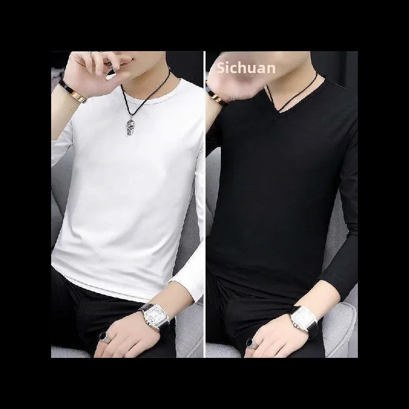 Round neck White + V-neck black