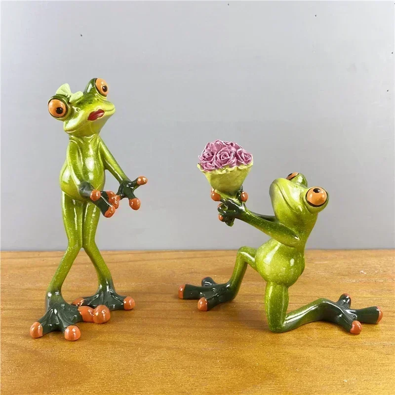 Resin Leggy Frog Figurines Nordic Creative Animal Statues for Interior Sculpture 1 Pcs