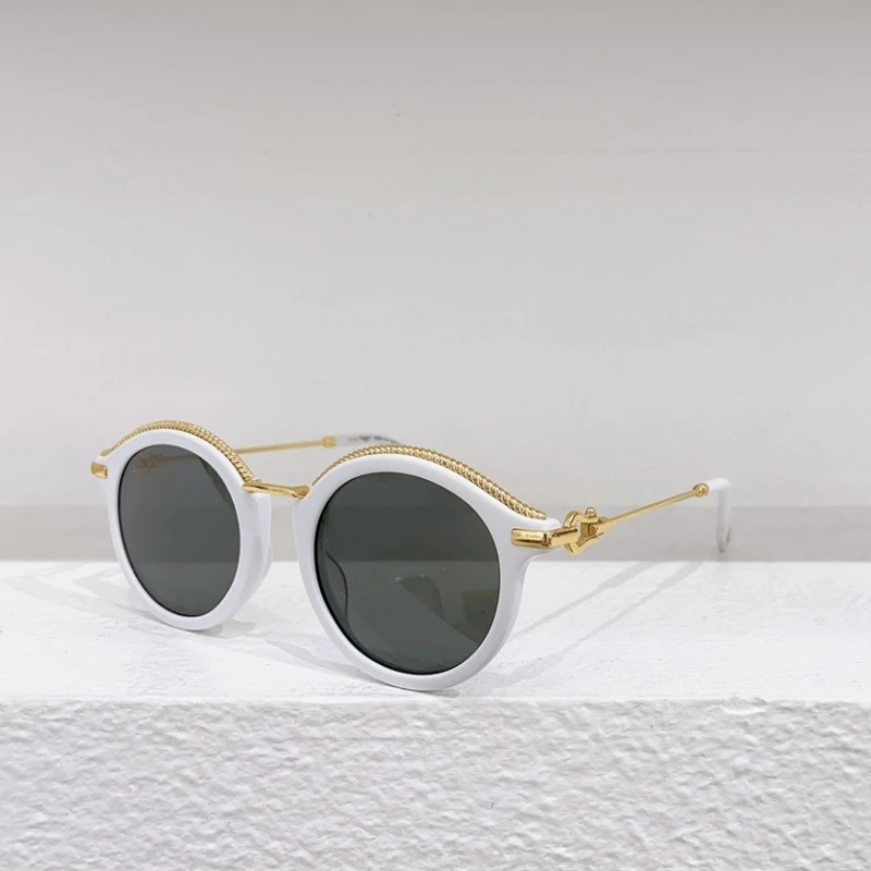 

Fashion Women's Glasses For The sun Fre Brand FG40004U Round Titanium Ladies Sunglasses Sunglasses Women Luxury Brand Designer