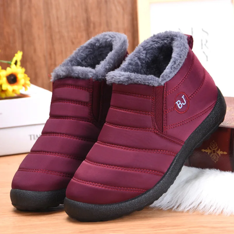 Men Snow Fashion Men's Shoes Male Winter Shoes For Men Shoe Waterproof Mens Warm Fur Footwear Work Boots