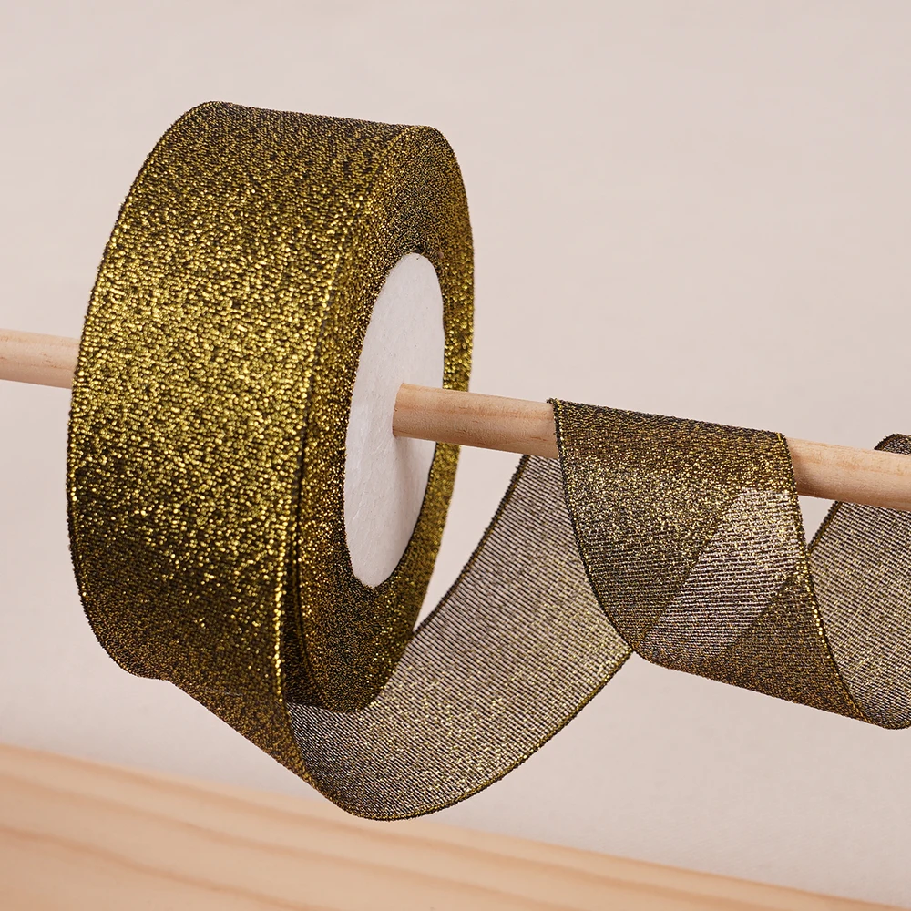 Glitter Ribbon Roll – 40mm, 22 Meters for DIY Crafts, Weddings, and Sewing Projects