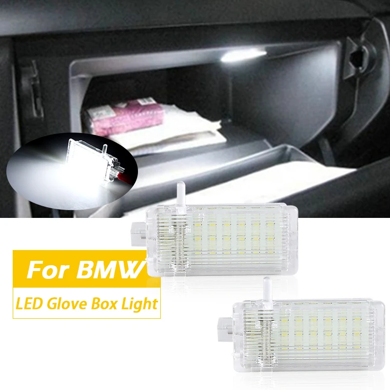 1/2Pcs Canbus Led Car Glove Trunk Light Glove Box Lampada Bianca 12V Per Bmw X5 E53 1999-2006,X3 E83 2003-2010,X1 E84,Z4 E89
