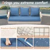 Upgraded Wicker Hanging Porch Swing Heavy Duty 900 LBS 3-Seat Outdoor Patio Swing Chair Bench for Adult w/ Hanging Chains 3