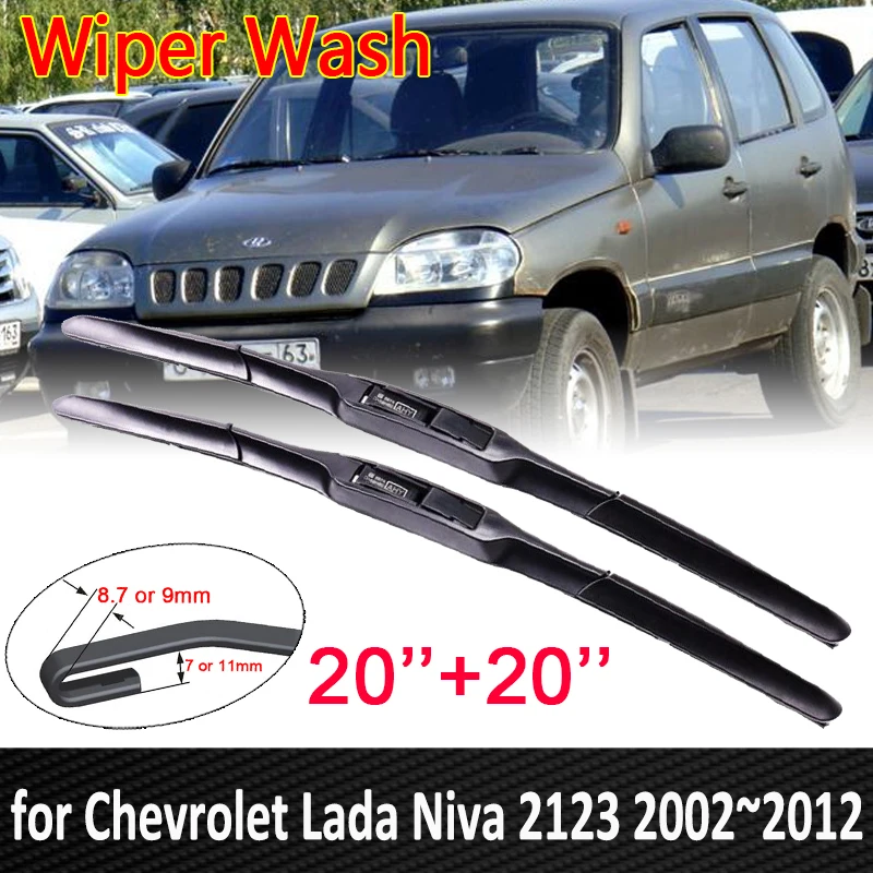 Spazzola Tergicristallo Auto Per Chevrolet Lada Niva 2123 2002 ~ 2012 2003 2004 2005 2009 2010 2011 Tergicristalli Anteriori Accessori Auto