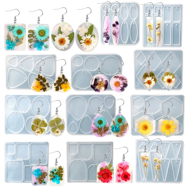 Crystal Epoxy Resin Casting Molds Kit Silicone Mold With Epoxy Glue For  Earring Keychain Making DIY Jewelry Mould Silicone - AliExpress